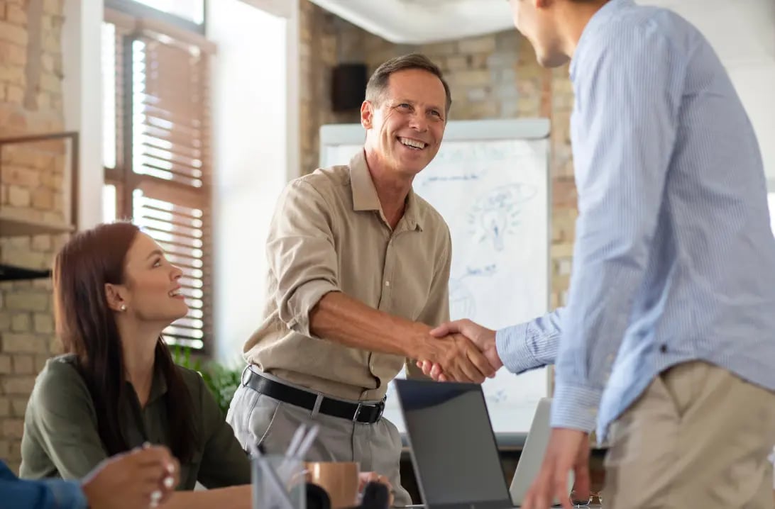 close-up-smiling-person-conference-room