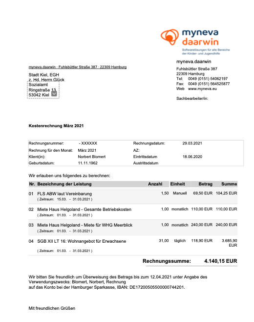 Leistungsabrechnung