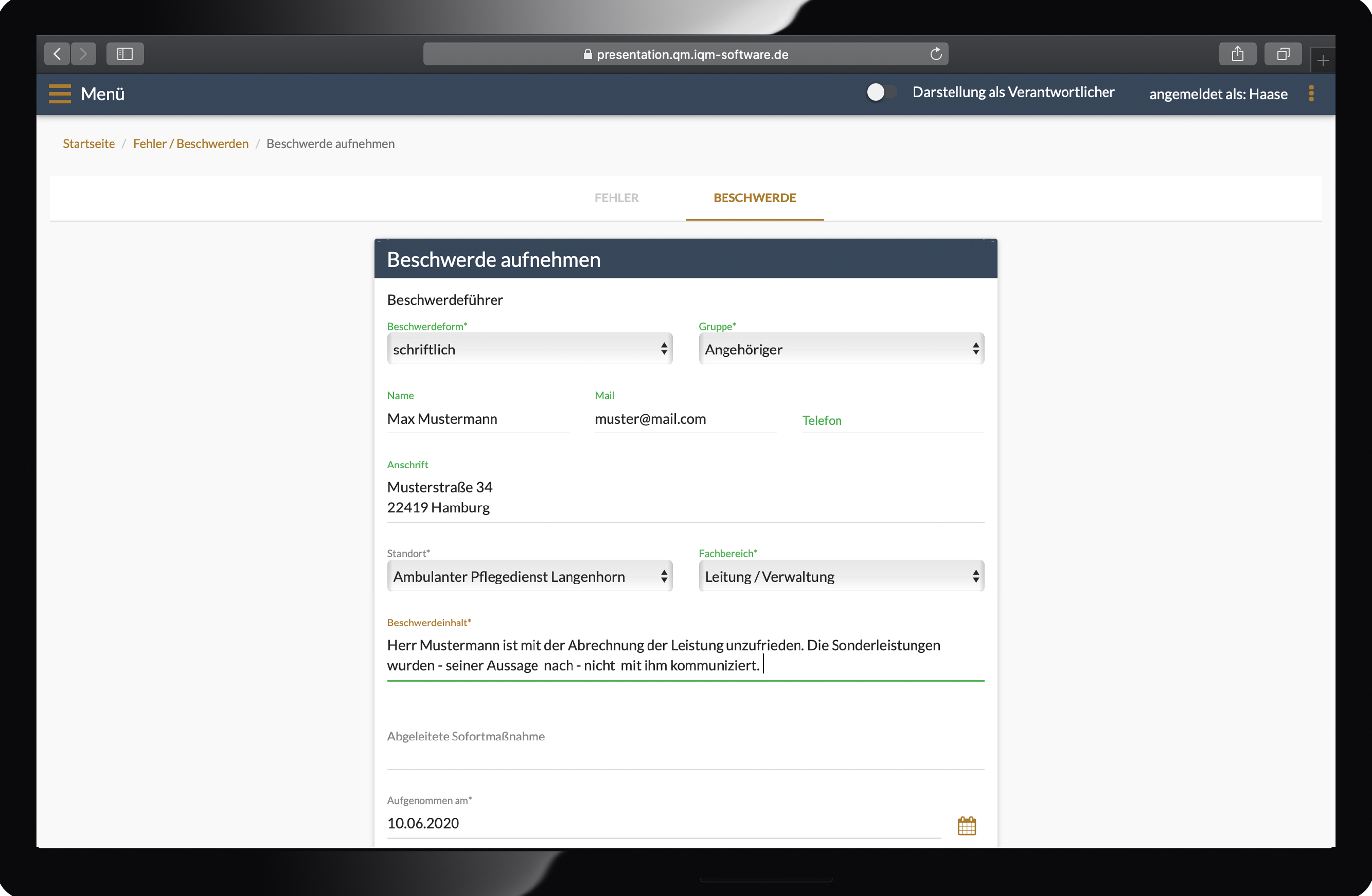Modul_Beschwerdemanagement_Beschwerdeformular